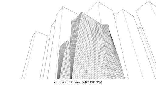 arquitectura abstracta 3d
