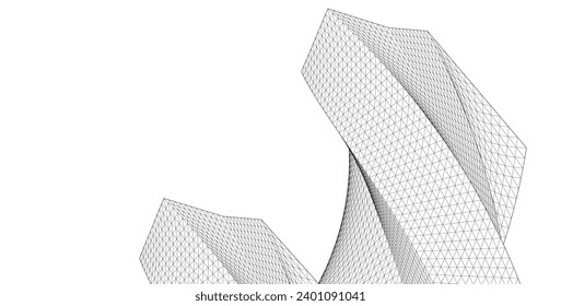 ​​abstract architecture 3d illustration background