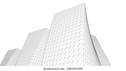 arquitectura abstracta 3d