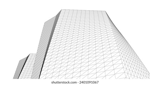 arquitectura abstracta 3d