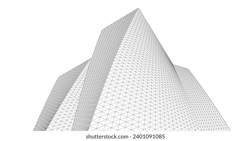 ​ ​ abstrakte Architektur, 3D-Hintergrund