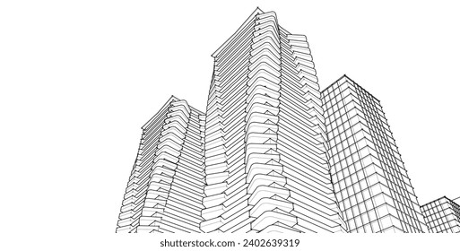 ​ ​ abstrakte Architektur, 3D-Hintergrund