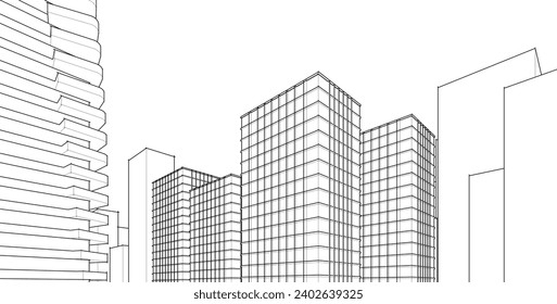 arquitectura abstracta 3d