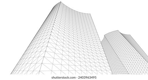 arquitectura abstracta 3d
