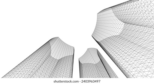 arquitectura abstracta 3d