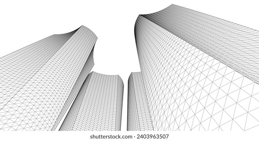 arquitectura abstracta 3d