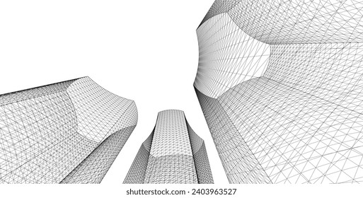 arquitectura abstracta 3d