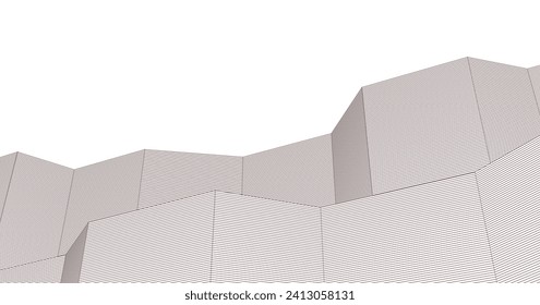 arquitectura abstracta 3d	