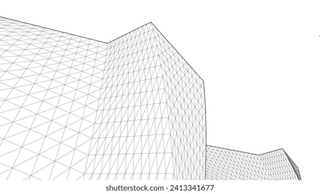 ​​abstract architecture 3d illustration background	