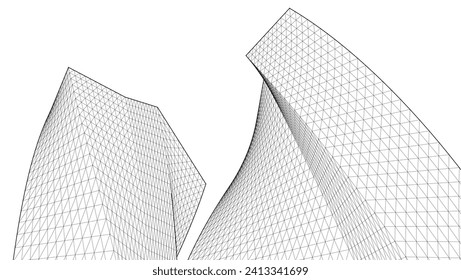 arquitectura abstracta 3d	