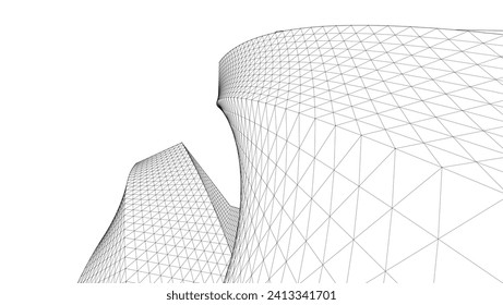 arquitectura abstracta 3d	