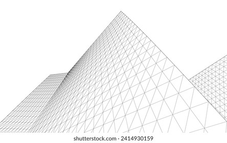 ​​abstract architecture 3d illustration background	