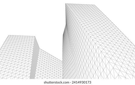 ​​abstract architecture 3d illustration background	