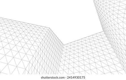 ​​abstract architecture 3d illustration background	