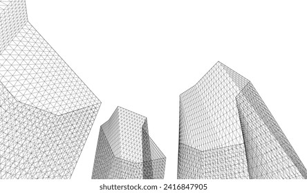 ​ ​ abstrakte Architektur, 3D-Hintergrund	