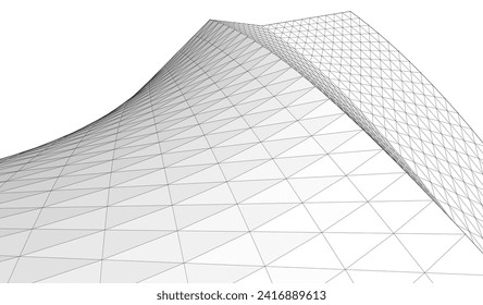 ​​abstract architecture 3d illustration background