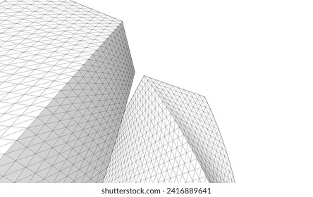 ​ ​ abstrakte Architektur, 3D-Hintergrund