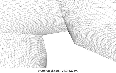 ​​abstract architecture 3d illustration background