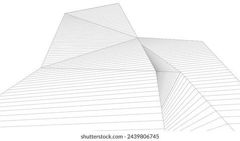 Fondo de ilustración 3d de arquitectura abstracta	
