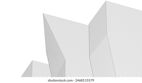 ​​abstract architecture 3d illustration background