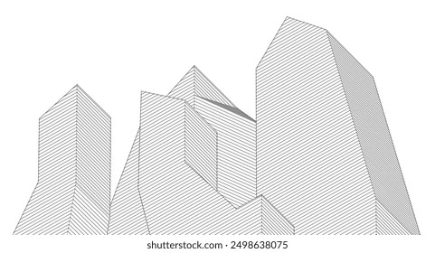 ​​abstract architecture 3d illustration background