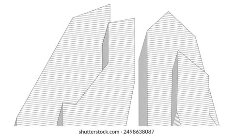 ​​abstract architecture 3d illustration background