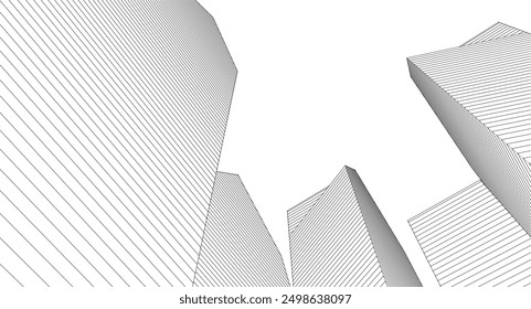 ​​abstract architecture 3d illustration background