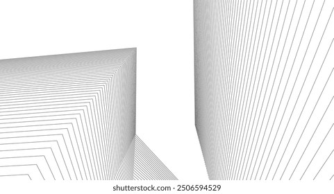 ​​abstract architecture 3d illustration background	
