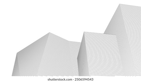 ​​abstract architecture 3d illustration background	