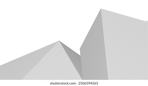 Fondo de ilustración 3D de arquitectura ​​abstracta	