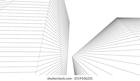 ​ ​arquitetura abstrata 3d ilustração plano de fundo	