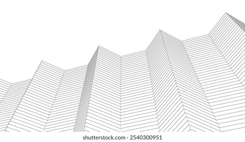 ​ ​arquitetura abstrata 3d ilustração plano de fundo	