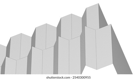 ​​abstract architecture 3d illustration background	