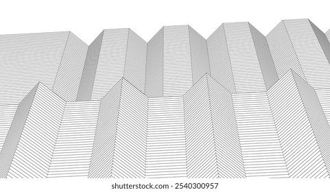 ​​abstract architecture 3d illustration background	