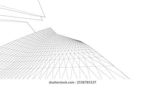 ​​abstract architecture 3d illustration background