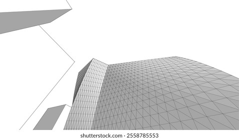 ​​abstract architecture 3d illustration background