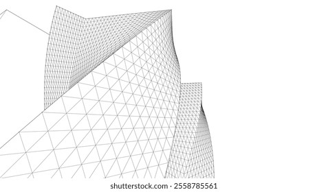 ​​abstract architecture 3d illustration background