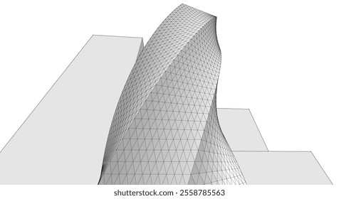 ​​abstract architecture 3d illustration background
