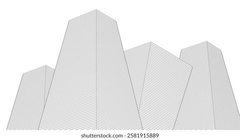 ​​abstract architecture 3d illustration background	