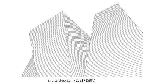 ​​abstract architecture 3d illustration background	