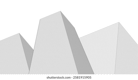 ​​abstract architecture 3d illustration background	
