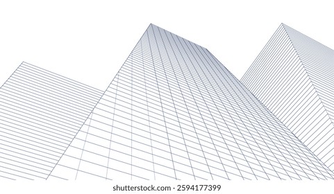 ​​abstract architecture 3d illustration background