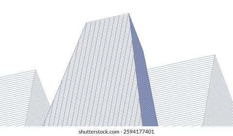 ​​abstract architecture 3d illustration background