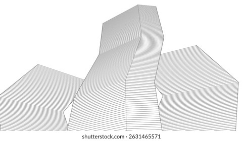 ​​abstract architecture 3d illustration background