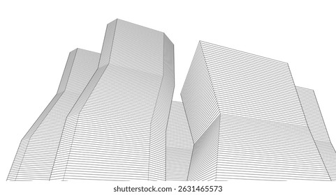 ​​abstract architecture 3d illustration background