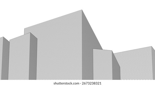 ​ ​arquitetura abstrata 3d ilustração plano de fundo	