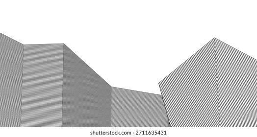 ​​abstract architecture 3d illustration background	