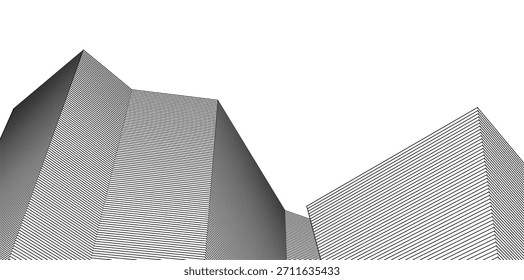 ​ ​arquitetura abstrata 3d ilustração plano de fundo	
