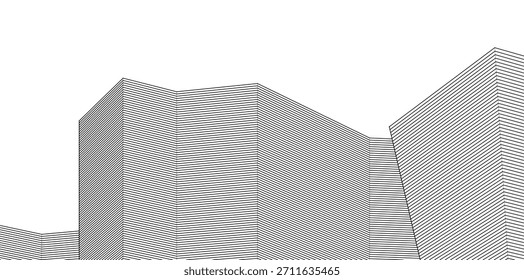 ​ ​arquitetura abstrata 3d ilustração plano de fundo	