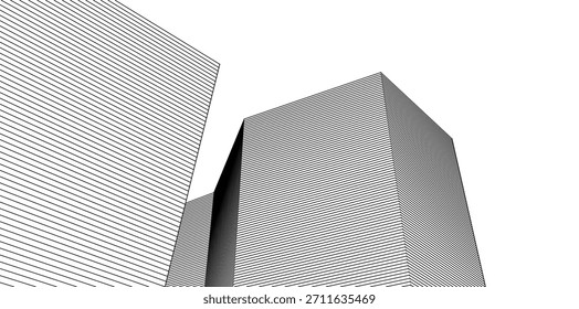 ​​abstract architecture 3d illustration background	